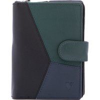Farbblock-Bifold-Geldbörse aus Leder