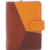 Farbblock-Bifold-Geldbörse aus Leder