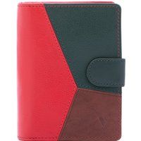 Farbblock-Bifold-Geldbörse aus Leder