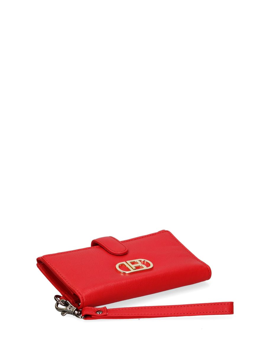 Elegante Leder-Geldbörse mit Druckknopf