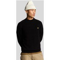 Herren-Rippstrick-Pullover mit Rundhalsausschnitt