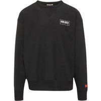 Minimalistisches Baumwoll-Sweatshirt mit Logo-Patch