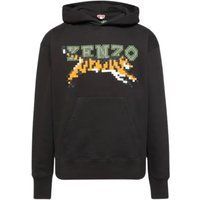 Kapuzenpullover mit Grafikdruck und Tigerdesign