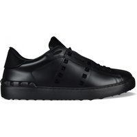 Elegante Schwarze Leder Rockstud Sneaker