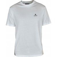 Weißes T-Shirt mit Rundhalsausschnitt und Logo