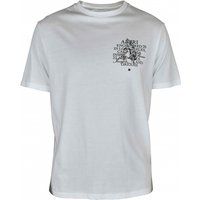 Weißes T-Shirt mit Rundhalsausschnitt und Logo
