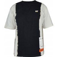 Zweifarbiges Baumwoll-T-Shirt mit Grafikprint