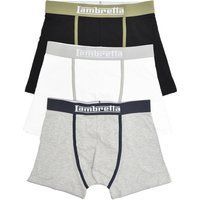 Lambretta - "Classic" Boxershorts für Herren(3er-Pack) (Schwarz/Grau/Weiß)