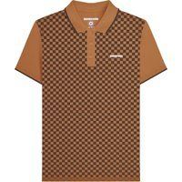 Kurzarm Poloshirt mit Schachbrettmuster