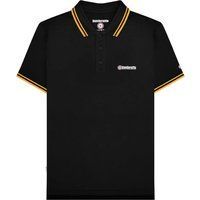 Klassisches schwarzes Poloshirt mit Bündchen