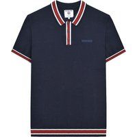 Herren Poloshirt mit Streifenbesatz