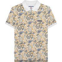Lambretta - "SS25" Poloshirt Mit Markenzeichen für Herren (Weiß/Marineblau)