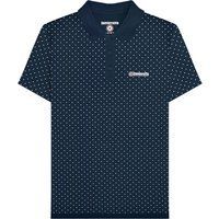 Lambretta Herren Polka Dot Polo-Shirt SS24 (Marineblau)