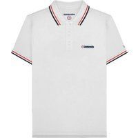 Lambretta - "SS25" Poloshirt für Herren (Weiß/Rot/Marineblau)