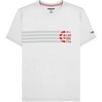 Gestreiftes T-Shirt mit Rundhalsausschnitt und Grafikprint
