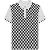 Kurzarm Poloshirt mit Schachbrettmuster