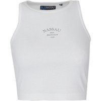 Geripptes Crop-Tanktop mit Logo-Grafik
