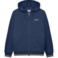 Marineblauer Fleece-Hoodie mit Reißverschluss