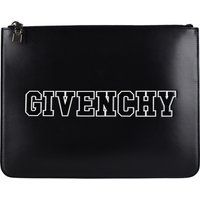 Elegante schwarze Leder Zip-Tasche
