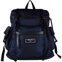 Nylon Rucksack mit Lederakzenten