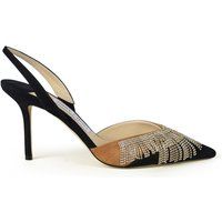 Wildleder Slingback Pumps mit Strassfransen