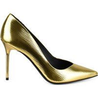 Goldene Metallic Pumps mit spitzer Zehenpartie