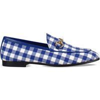 Horsebit Loafers aus Gingham-Stoff