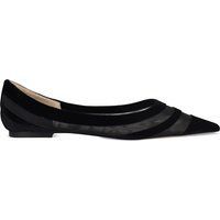 Elegante Ballerinas aus Samt mit spitzer Zehenpartie