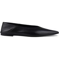 Ballerinas aus Leder mit spitzer Zehenpartie
