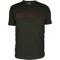 Distressed Baumwoll-T-Shirt mit Logo