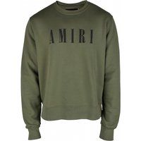 Grünes Sweatshirt mit Rundhalsausschnitt und Logo