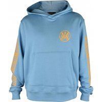 Blauer Baumwoll-Hoodie mit Logo-Print