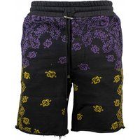 Baumwolljersey-Shorts mit Bandana-Print