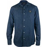 Langärmeliges Jeanshemd mit Knopfleiste