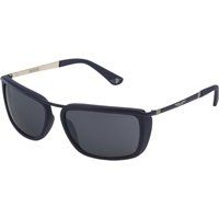 Moderne rechteckige Sonnenbrille in Marineblau