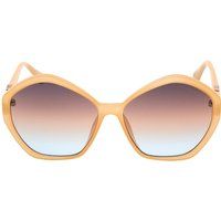 Geometrische übergroße Sonnenbrille mit Farbverlaufsgläsern