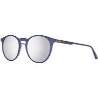 Runde silber verspiegelte Sonnenbrille