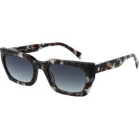 Eckige Katzenaugen-Sonnenbrille mit Muster