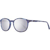 Sonnenbrille mit runden Gläsern und silbernen Spiegelgläsern