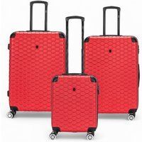 Rotes Hartschalen-Rollgepäck-Set