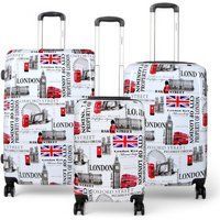 Hartschalenkoffer mit London-Print und Spinner-Rädern