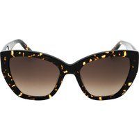 Cat-Eye-Sonnenbrille mit braunen Gläsern