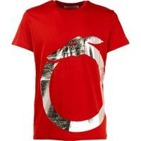 Rotes Kurzarmshirt mit Grafikprint