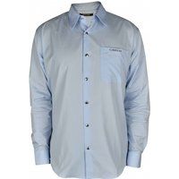 Herren Hellblaues Langarmhemd