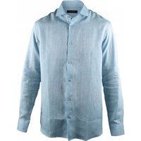 Hellblaues Slim Fit Leinenhemd
