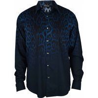 Blaues Hemd mit Jaguar-Print