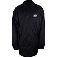 Schwarze, leichte Coach-Jacke mit Knopfleiste