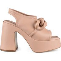 Plateau-Sandalen mit Kettendetail