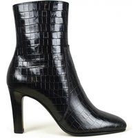 Schwarze Stiefeletten aus Krokodilleder