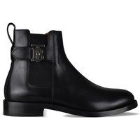 Polierte Leder Chelsea Boots mit Schnalle